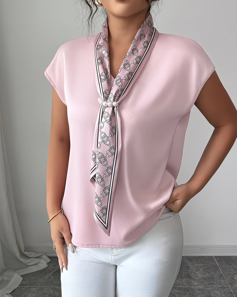 T-Skjorte Kort Erme V-Hals Mote