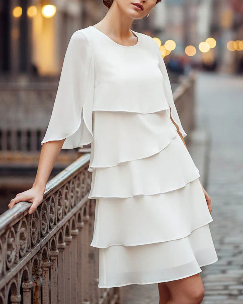 Kjole Løs Rund Hals Kake