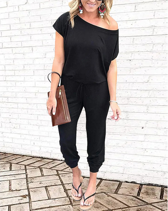 Jumpsuit Enskuldret Kortsermet