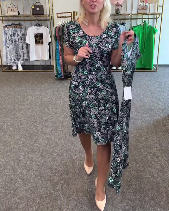 Kjole Stilfull Smal Midje Trykt