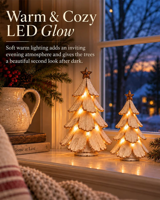 🎄🌙 Vintage Juletre Med Lys Figur