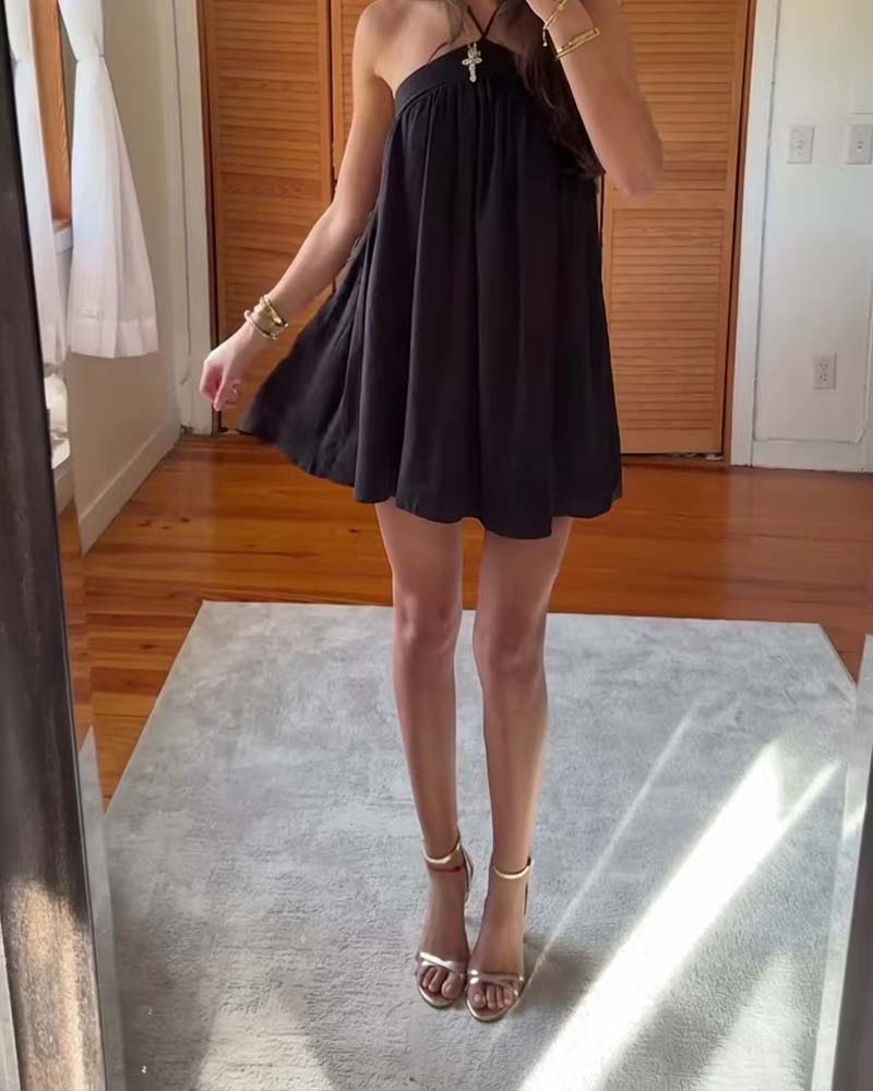 Babydoll Klær Halterneck Stropp