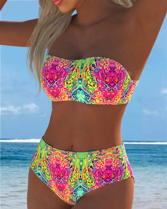 Bikini Bandeau Trykt