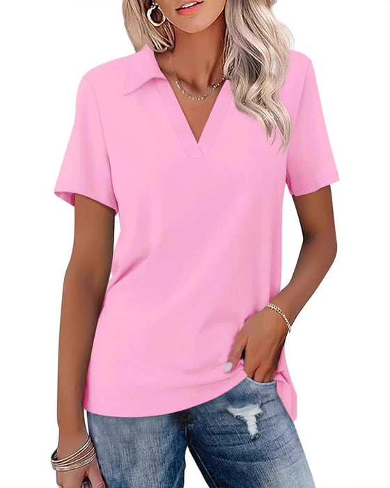 T-Shirt Kort Erme V-Hals Polo