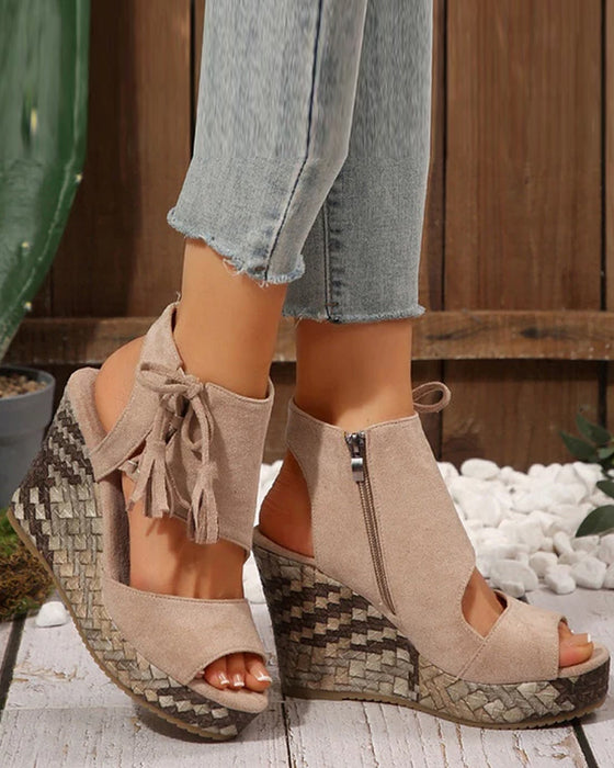 👡Sandaler Dames Åpen Tå Plattform Wedge Dusker