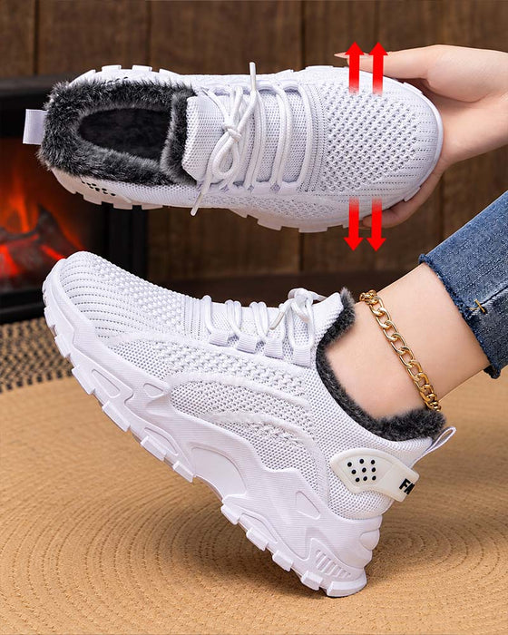 Sneakers Tykk Såle Fleeceforet Snø