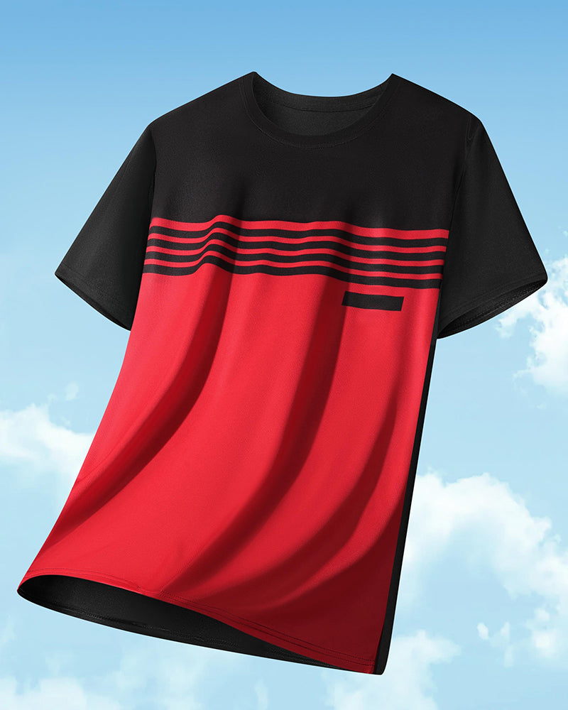 Herrer T-Skjorte Pustende Rasktørkende Kortsermet