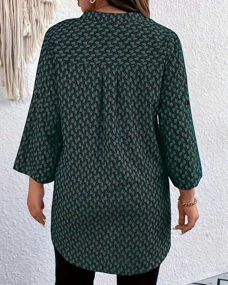 Bluse V-Hals Elegant Sofistikert Bohemisk