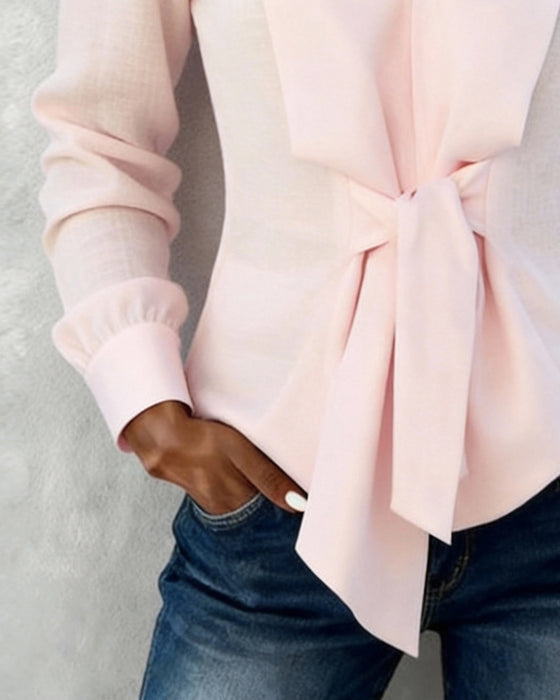 Mottopp I Ren Bomull Med Flytende Slipsbindekrage