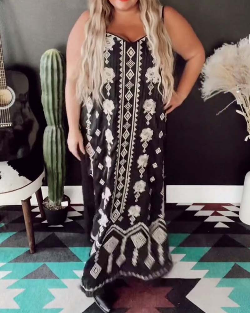 Kjole Spagettistropp Blomstret Ferie