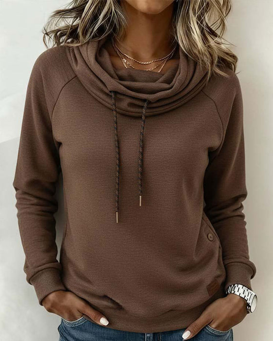 Sweatshirt Mock Hals Knyting Casual Pullover