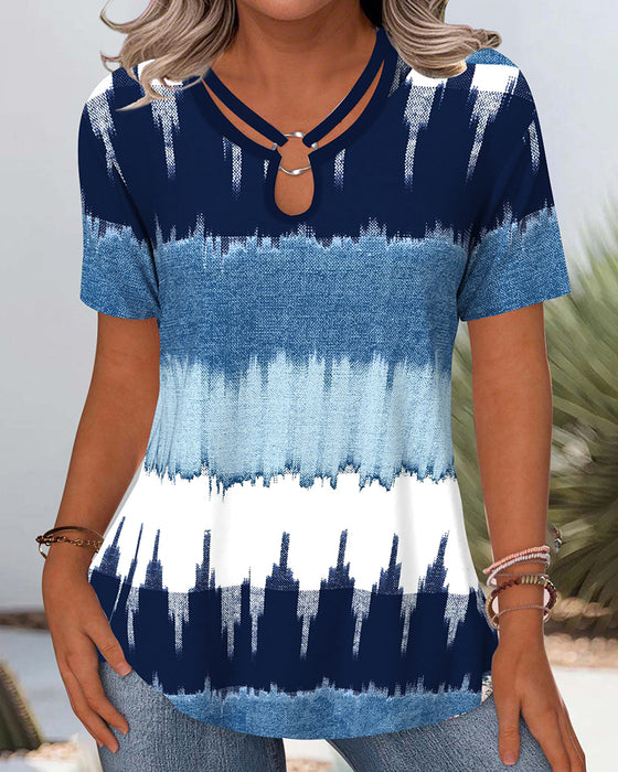 T-Skjørt Casual Kontrasttrykk