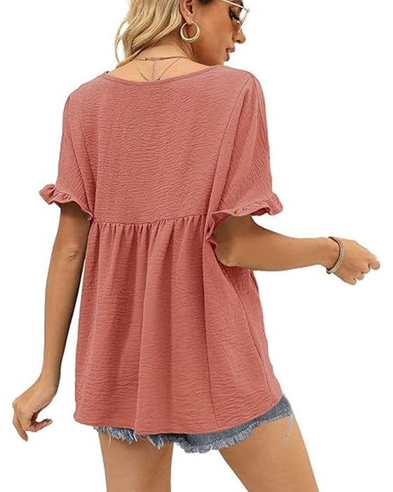 Bluse Avslappnet Rysje Loose Fit