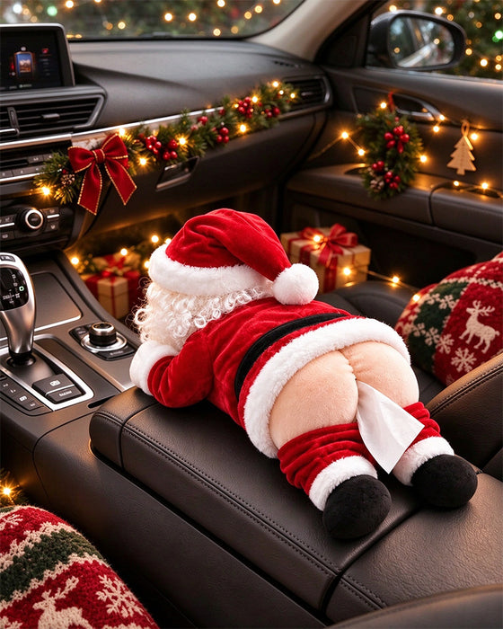🎅😂 Morsomt Lommetørkleboks-trekk i Julenissedesign