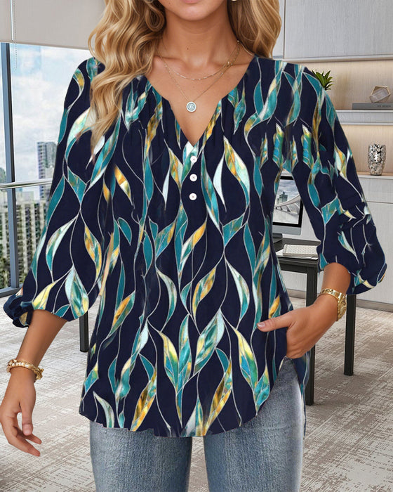 Bluse Casual V-Hals