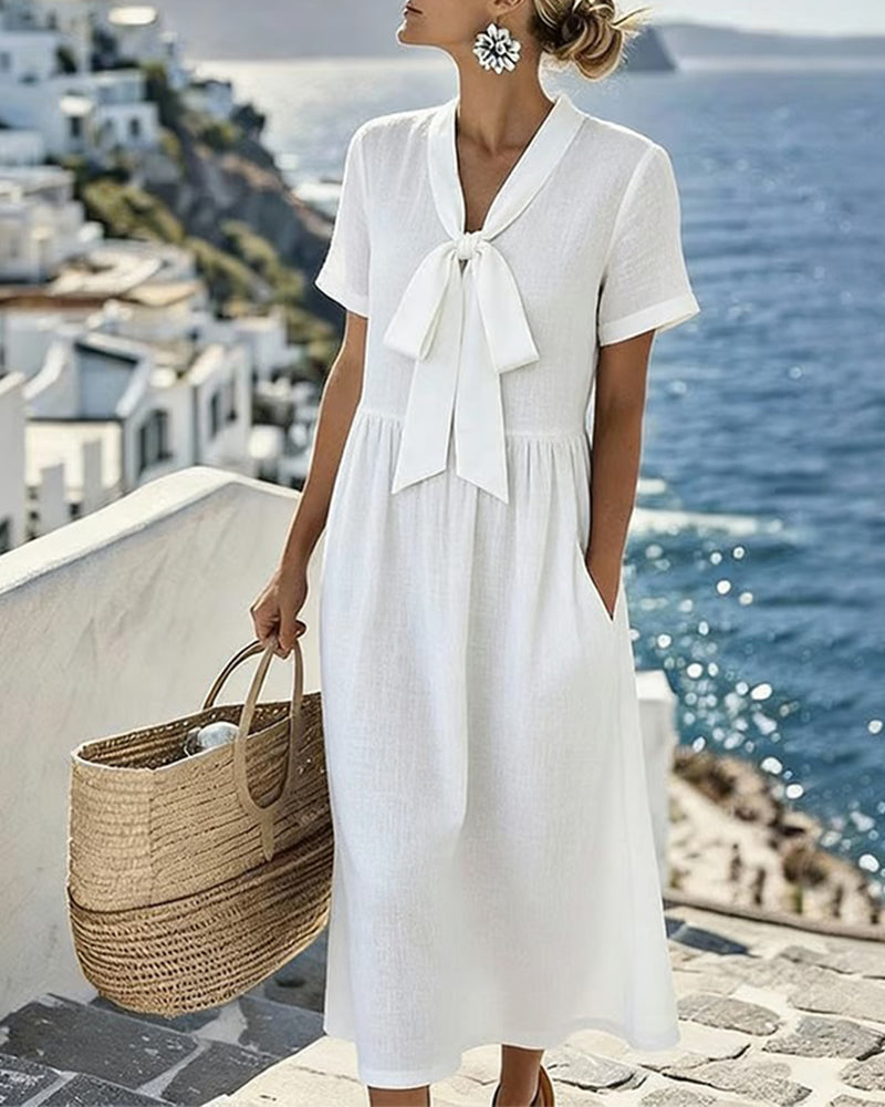 Kjole Elegant Kortermet A-Linje