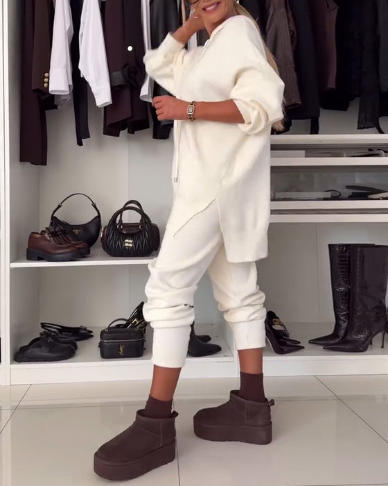 Todelt sett - ensfarget genser og bukse