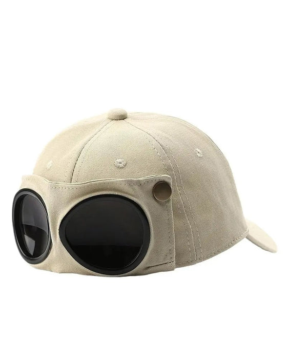 Pilotbaseballcaps Med Avtagbare Goggles – Laget For Gatestil Og Hverdagslooks