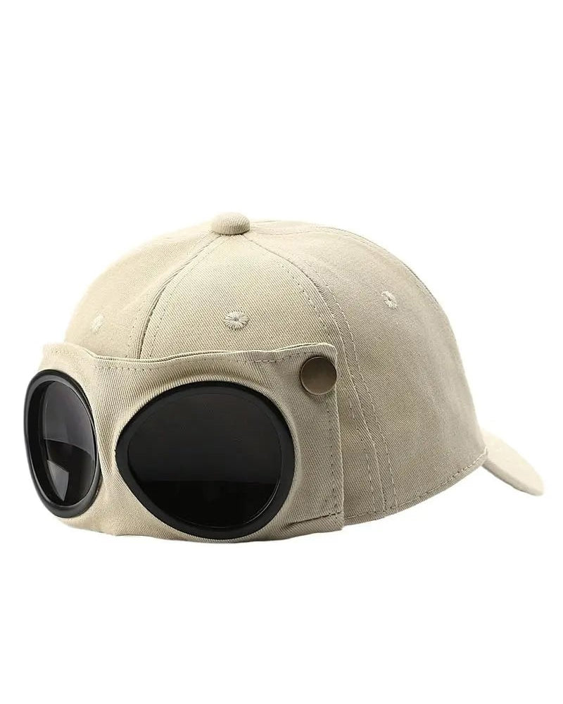 Pilotbaseballcaps Med Avtagbare Goggles – Laget For Gatestil Og Hverdagslooks