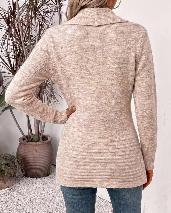 Cardigan Solid Farge Knapp Pyntet