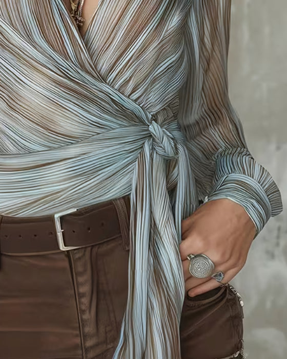 Bluse Slag Stripe Twist Knute