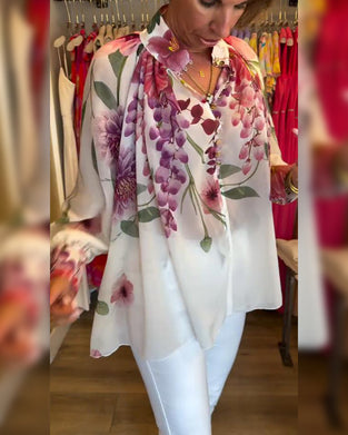 Bluse Lykterm Ermer Casual Trykt