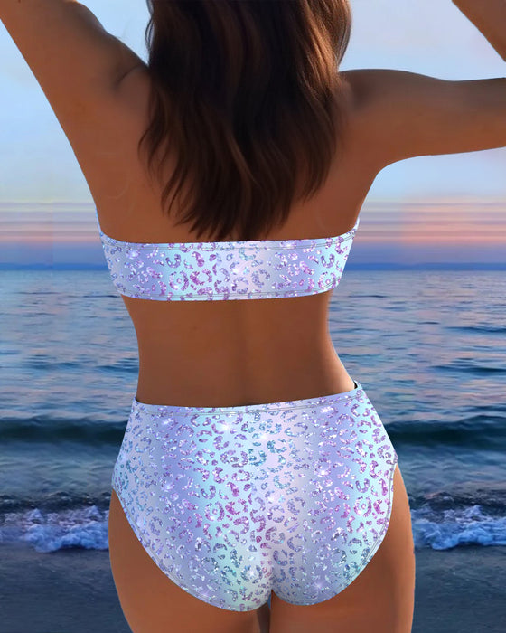 Bikini Leopardmønster Bandeau