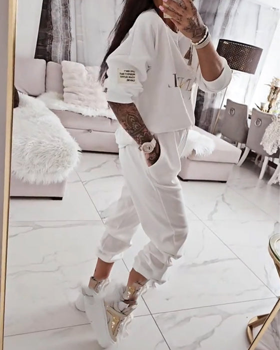 Sett Sporty Casual Trykket To-Delts