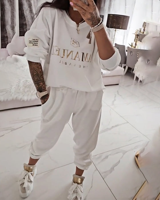 Sett Sporty Casual Trykket To-Delts