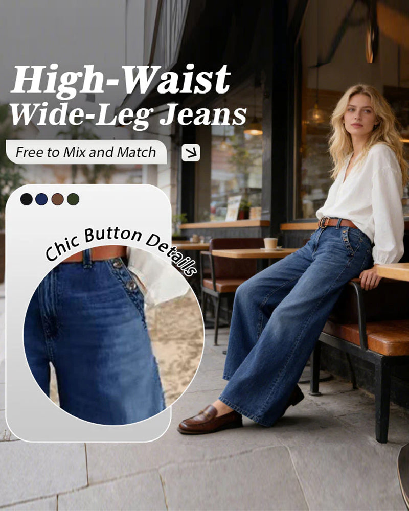 Jeans Multi-Knapp Vasket Løs