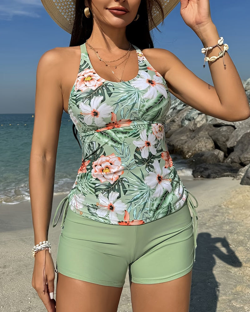 Tankini Blomst Bokser