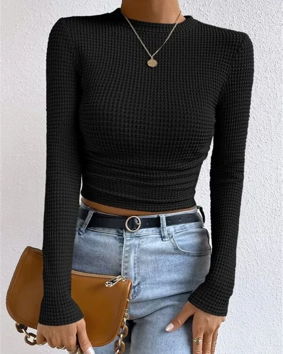 Topp Slim Fit Allsidig Lang Erme