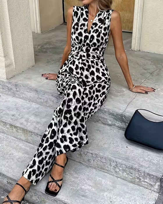 Hoppdrakt Leopard Trykk Ermeløs