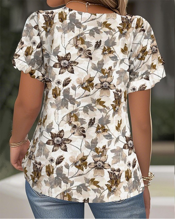 T-Skjorte Med Trykk Volangermer Allsidig Stil