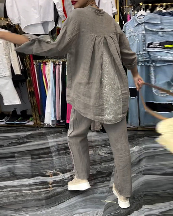 Dress Ståkrage Lomme Avslappet