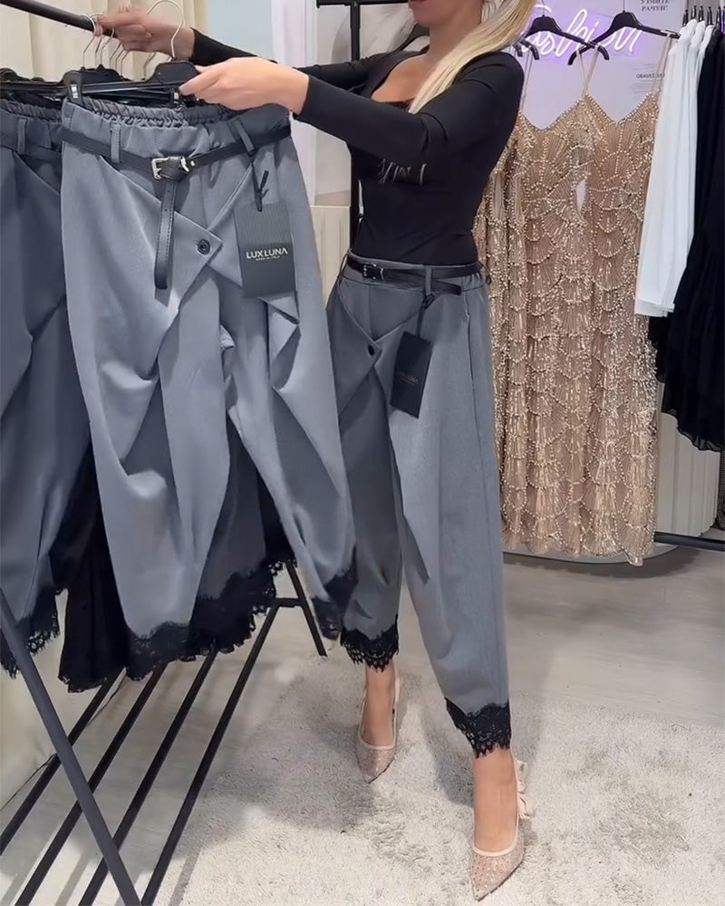 Bukser Modisk Knipling Stitching Harem