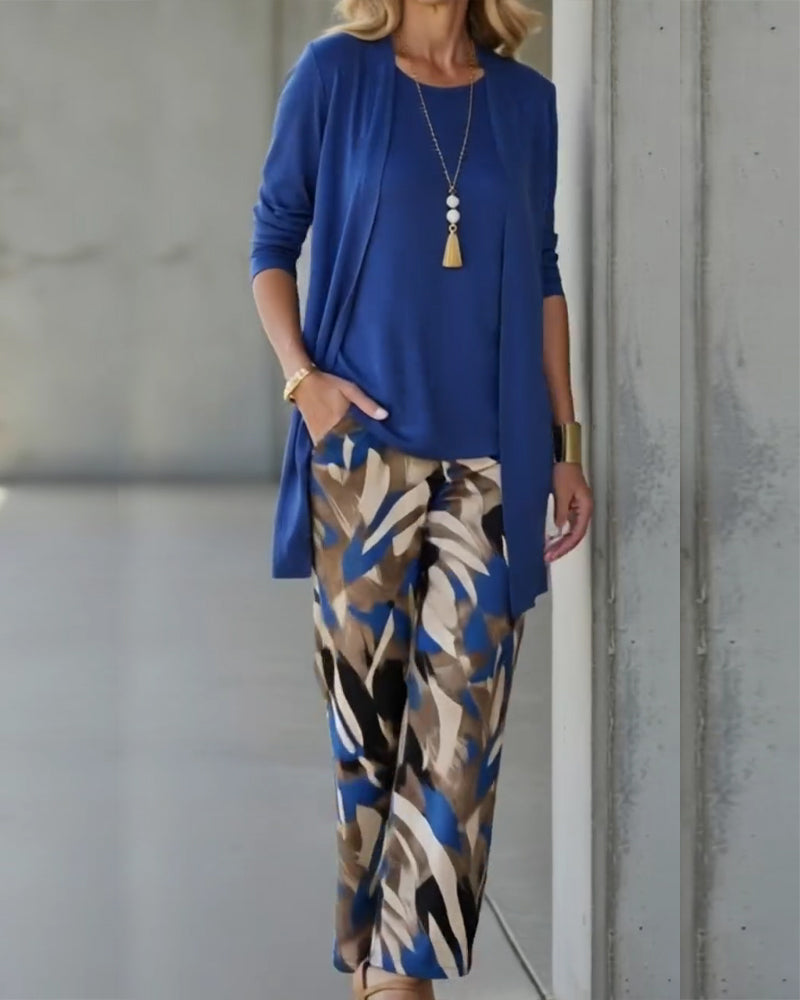 Tredelt Sett Trykt Casual