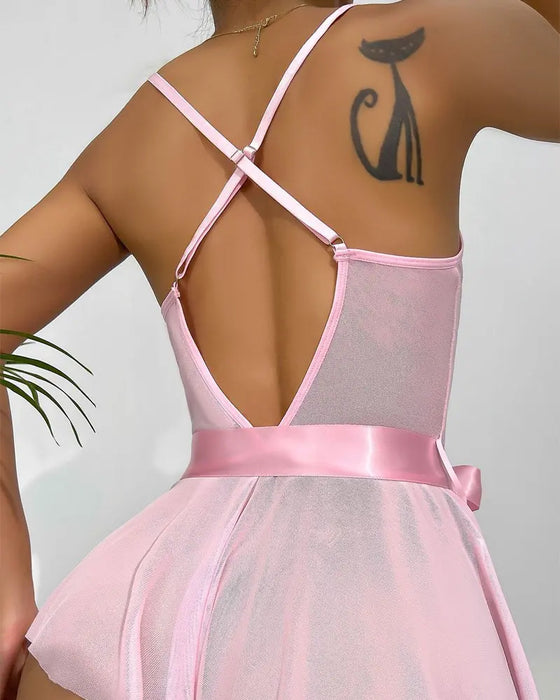 Sløyfe blonder sexy ett stykke