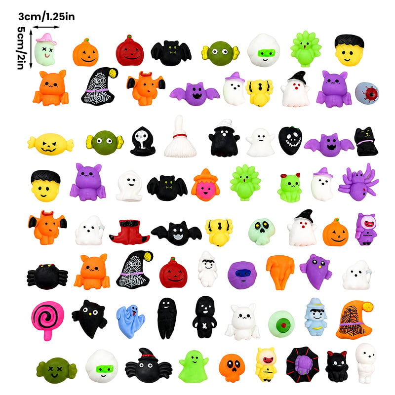 Halloween-squishies stressavlastende lekesett