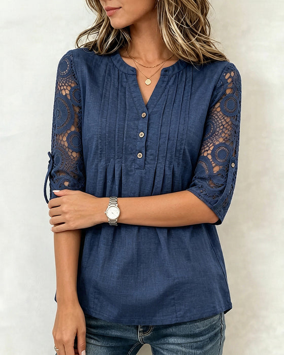 Bluse Blonde Patchwork Erme Rynket