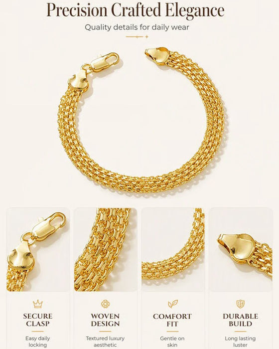 Bredt Veve Mesh Armbånd