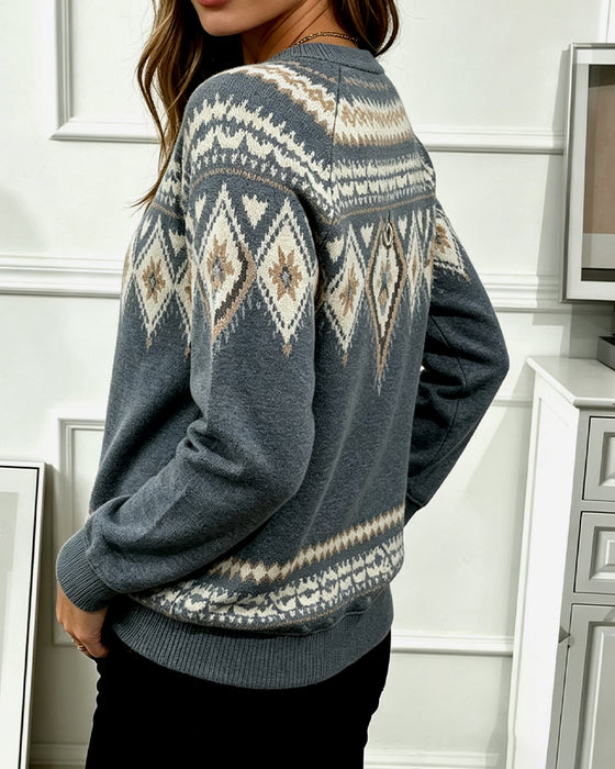 Sweatshirt Glidelås Trykt Lang Erme