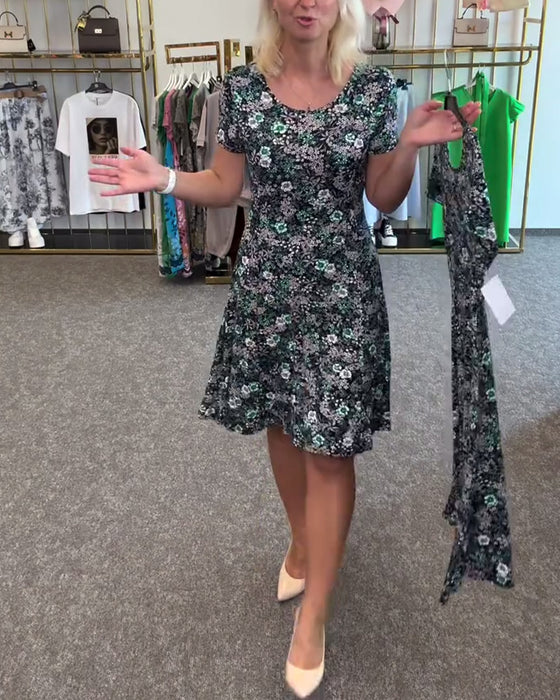 Kjole Stilfull Smal Midje Trykt