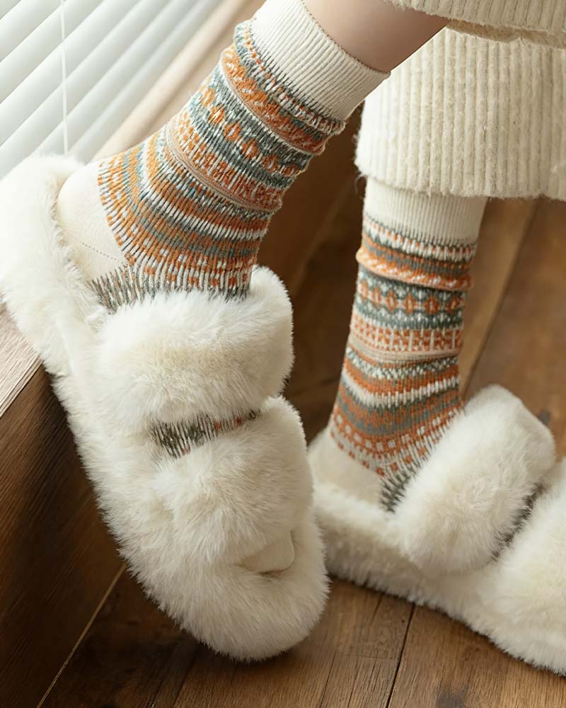 Sokker Retro Modisk Etnisk Stil