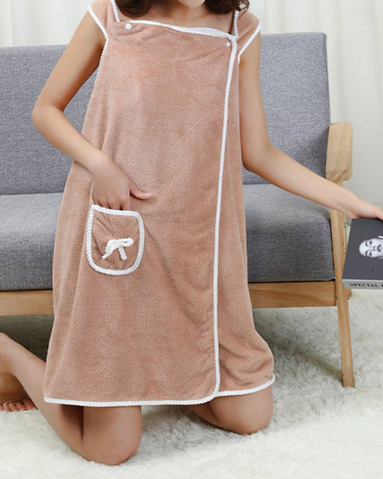 Badekåpe Dame Korall Fleece