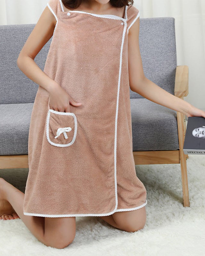 Badekåpe Dame Korall Fleece