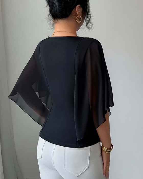 Bluse Flagermuserme Falsk Todelt