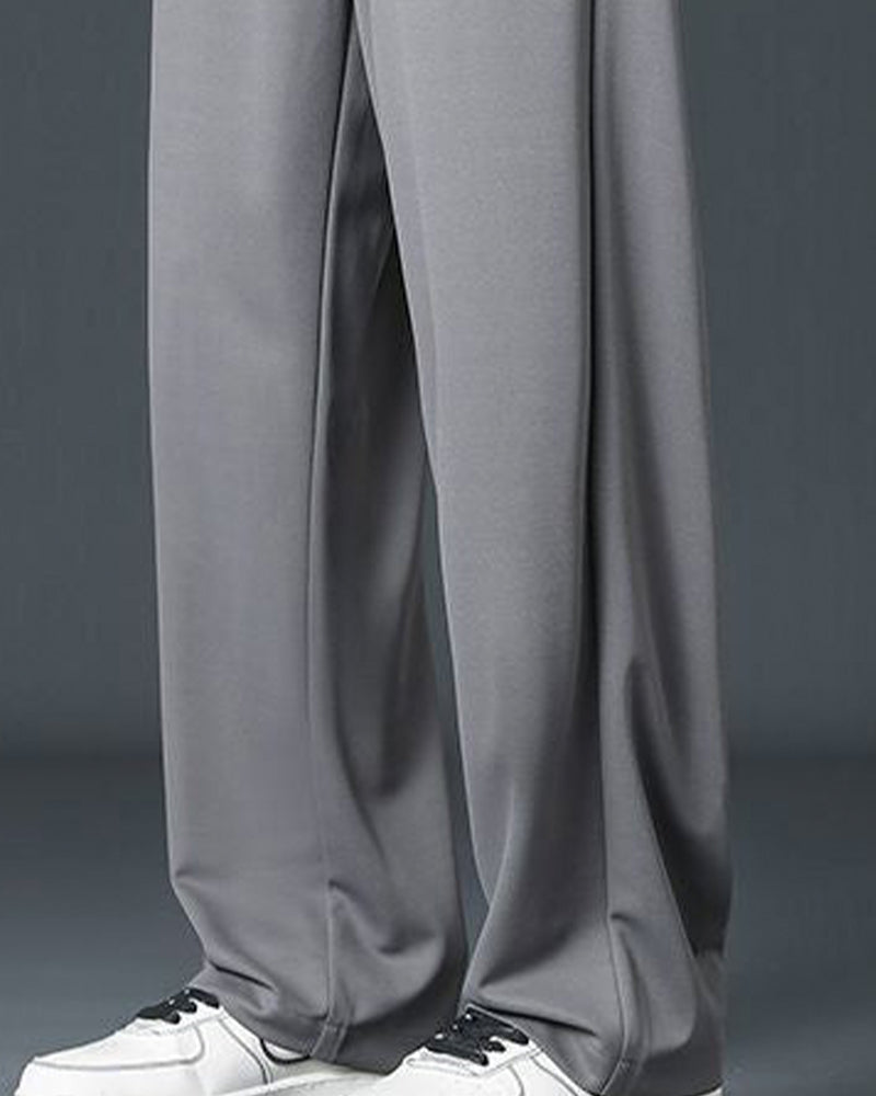 Herrer Bukse Avslappnet Snøre Rett Ben