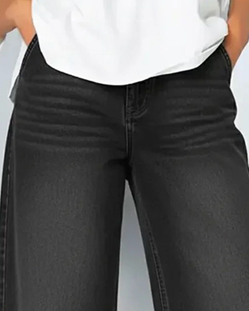 Bukse Denim Lappeteknikk Casual