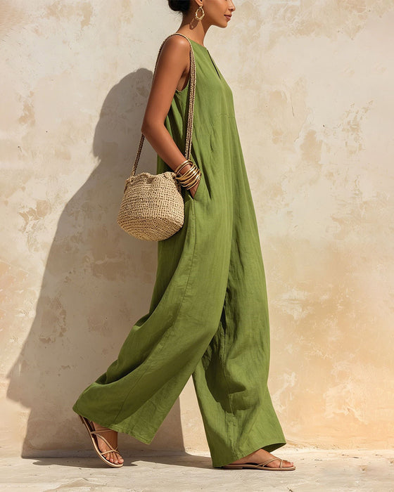 Jumpsuit Liten V-Hals Vide